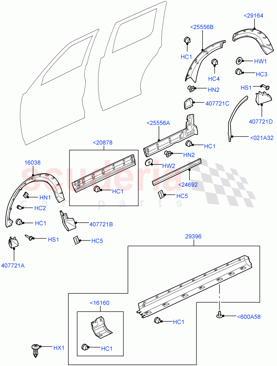 Body Mouldings(Rr Bumper Plastic Partially Painted)((V)FROMAA000001) of Land Rover Land Rover Discovery 4 (2010-2016) [5.0 OHC SGDI NA V8 Petrol]