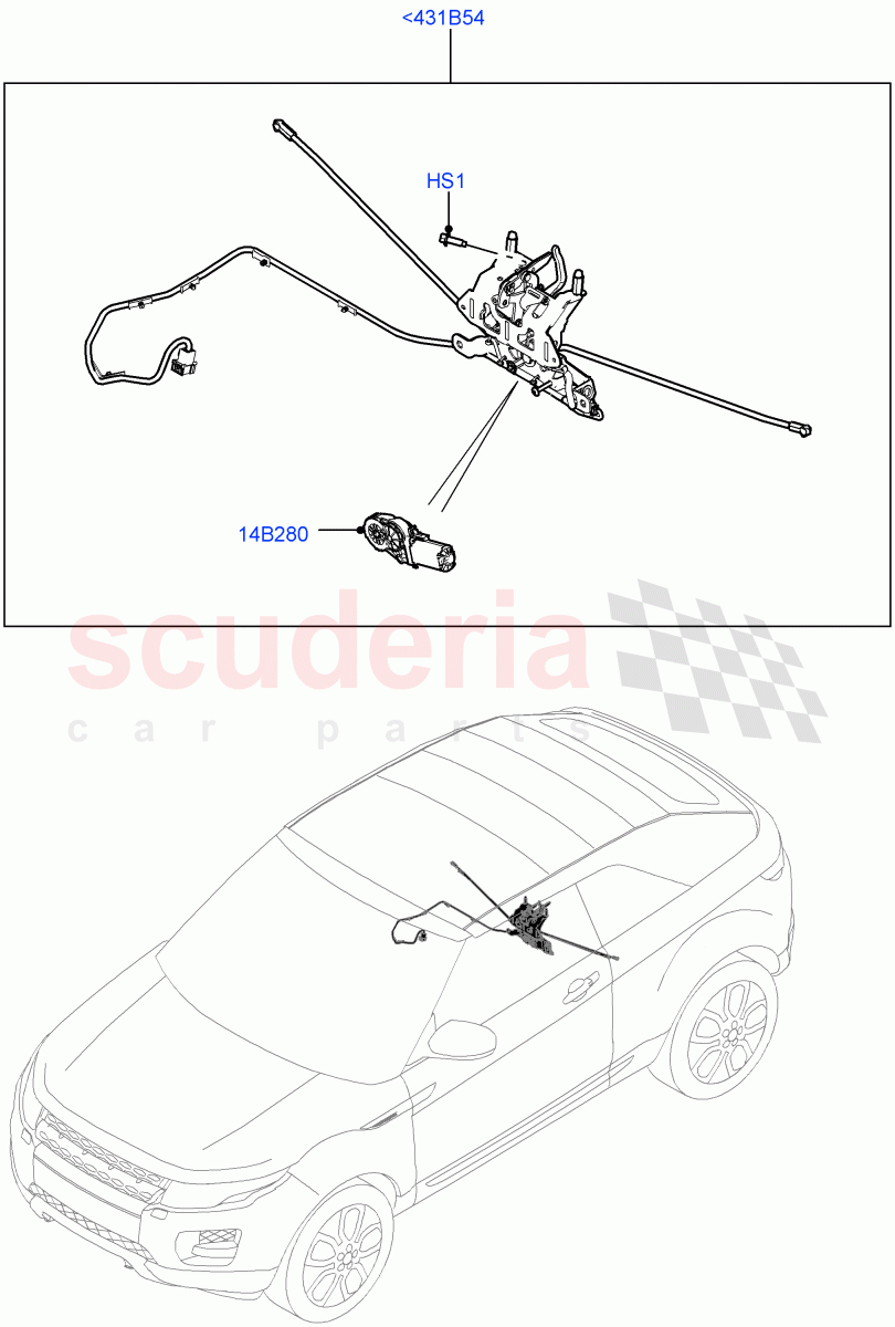 Convertible Roof(Latch Mechanism)(2 Door Convertible,Halewood (UK)) of Land Rover Land Rover Range Rover Evoque (2012-2018) [2.0 Turbo Petrol AJ200P]