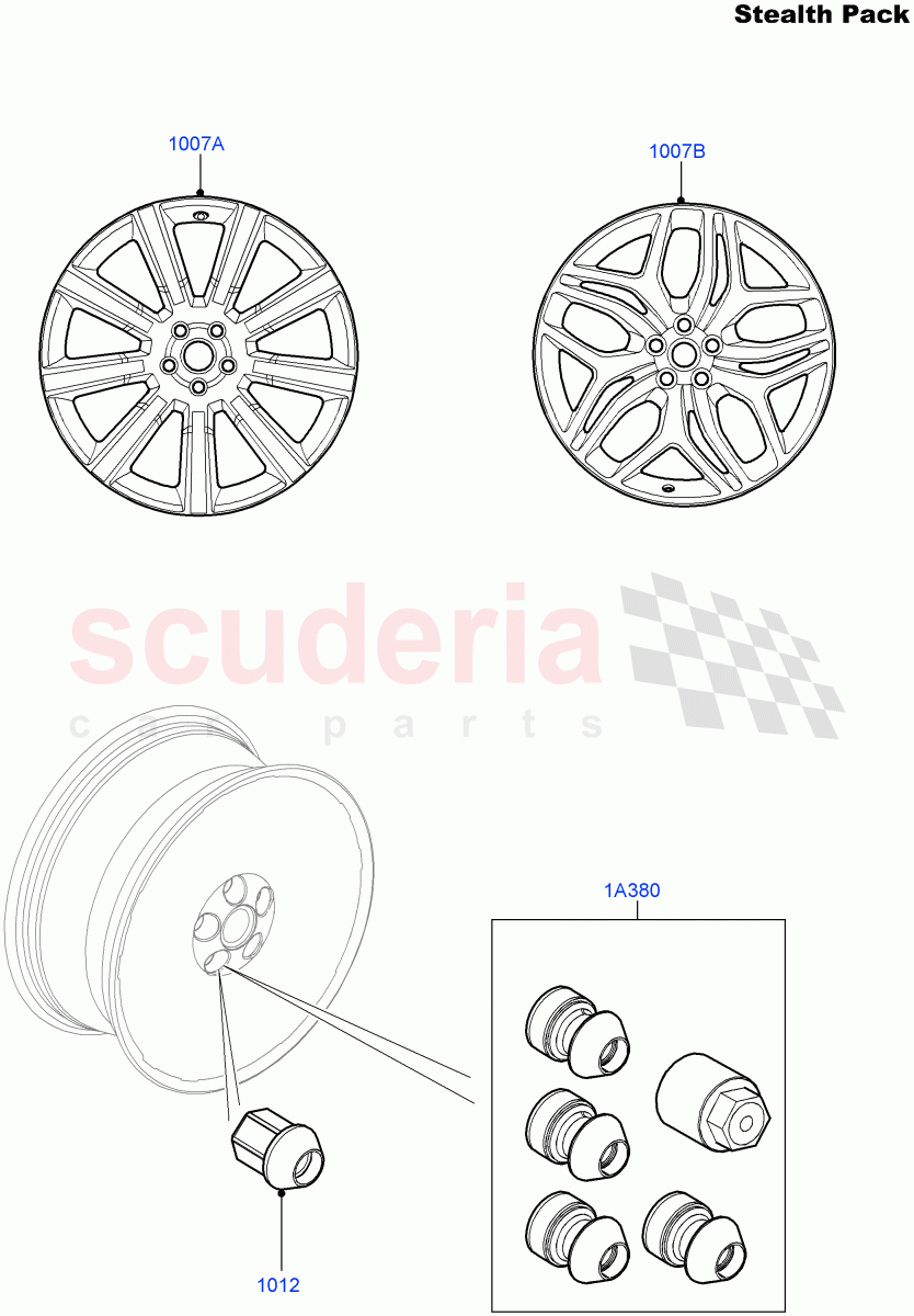 Wheels(Tow Eye Cover - Satin Black,Stealth Pack)((V)FROMFA000001,(V)TOHA999999) of Land Rover Land Rover Range Rover Sport (2014+) [2.0 Turbo Petrol AJ200P]