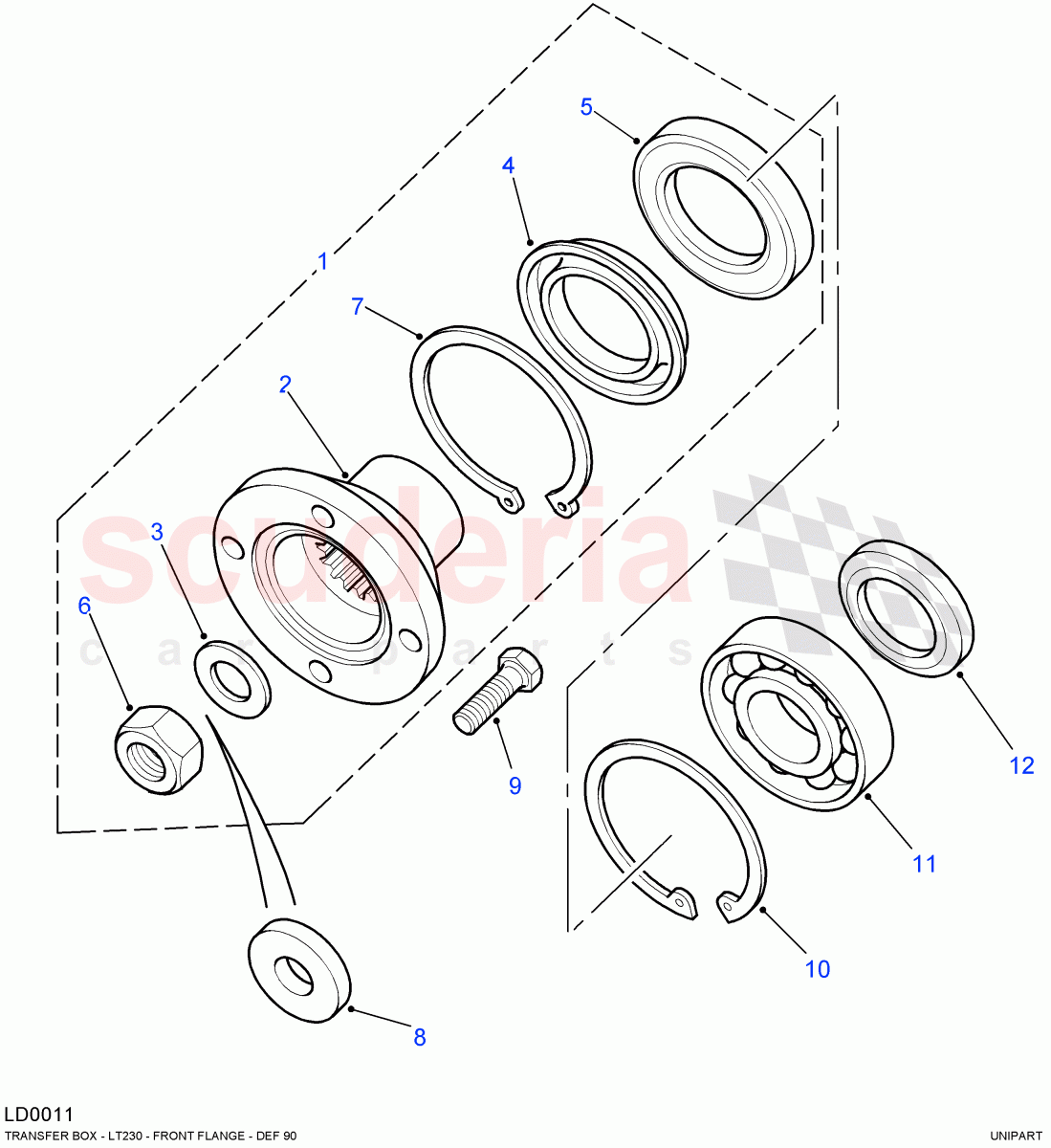 Front Flange((V)FROM7A000001) of Land Rover Land Rover Defender (2007-2016)