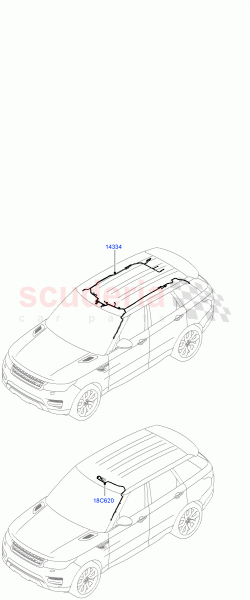 Electrical Wiring - Body And Rear(Roof) of Land Rover Land Rover Range Rover Sport (2014+) [4.4 DOHC Diesel V8 DITC]