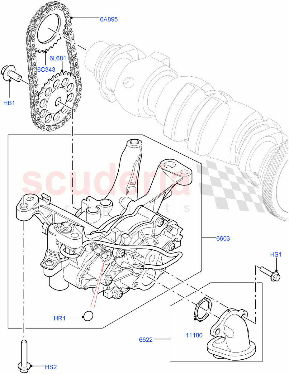 Oil Pump(1.5L AJ20P3 Petrol High,Halewood (UK))((V)FROMMH000001) of Land Rover Land Rover Range Rover Evoque (2019+) [1.5 I3 Turbo Petrol AJ20P3]