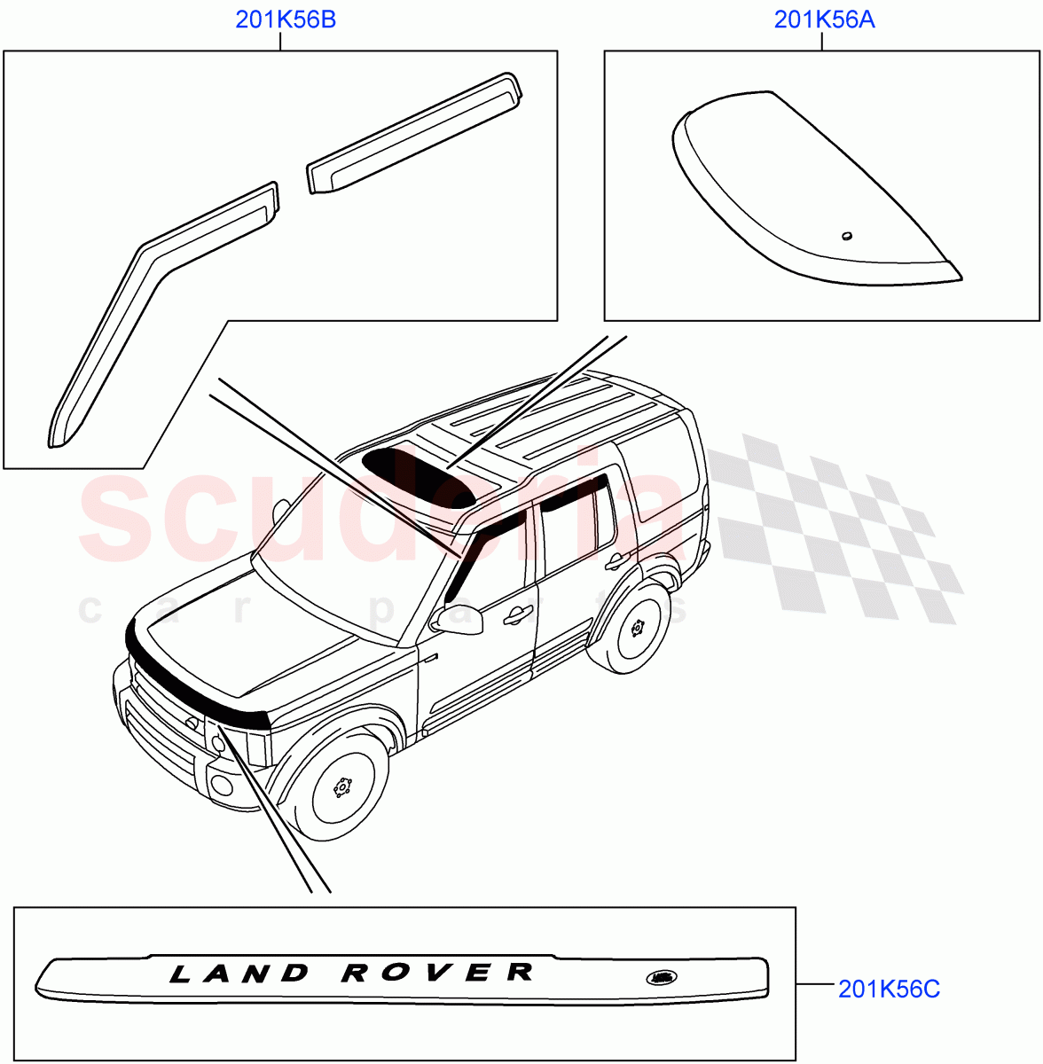 Air Deflectors(Accessory)((V)FROMAA000001) of Land Rover Land Rover Discovery 4 (2010-2016) [5.0 OHC SGDI NA V8 Petrol]