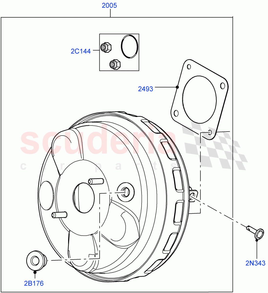 Brake Booster((V)TOLA999999) of Land Rover Land Rover Range Rover Velar (2017+) [2.0 Turbo Petrol AJ200P]