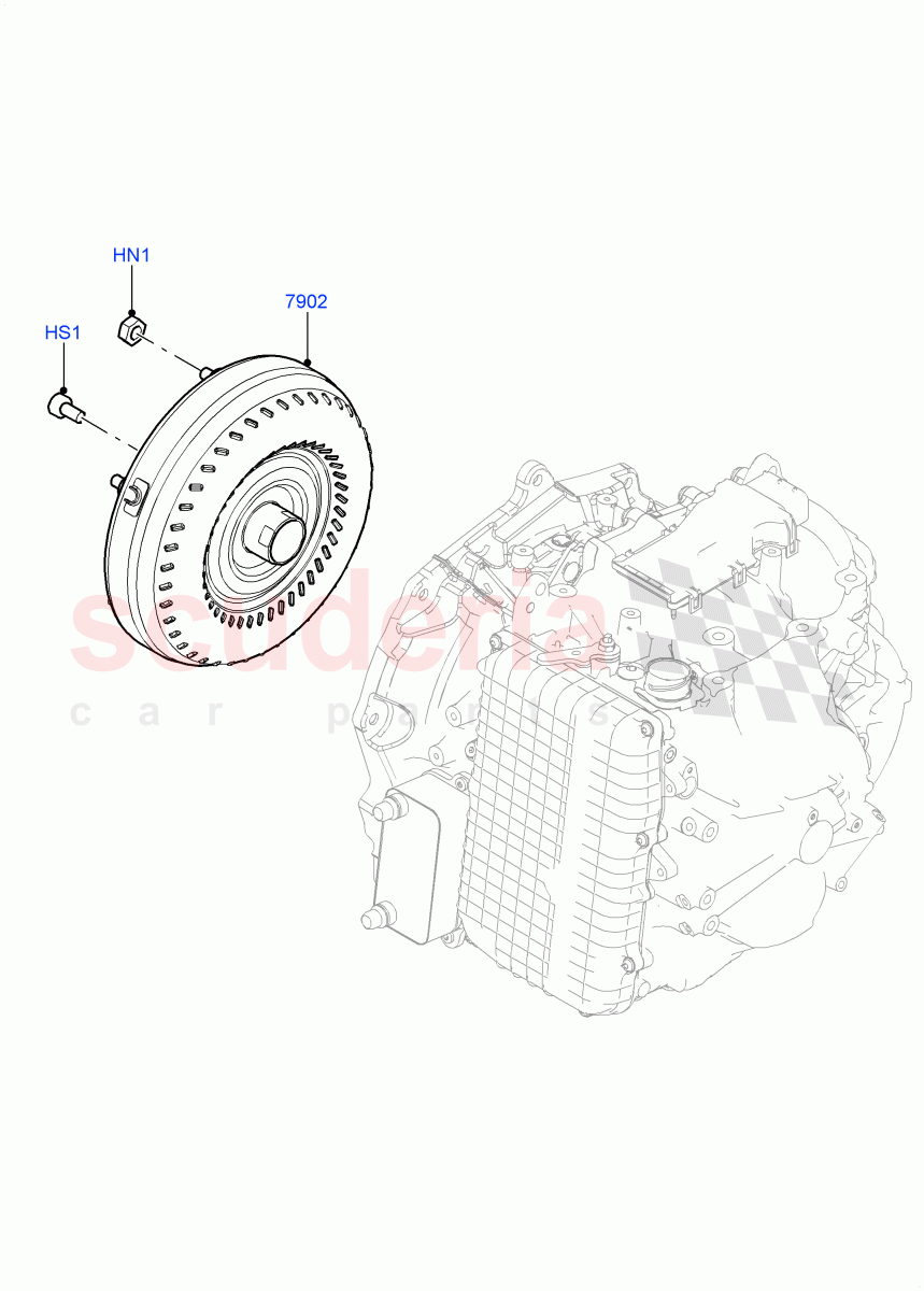 Converter(2.0L AJ20P4 Petrol Mid PTA,9 Speed Auto Trans 9HP50,Changsu (China))((V)FROMKG006088) of Land Rover Land Rover Range Rover Evoque (2019+) [2.0 Turbo Diesel AJ21D4]