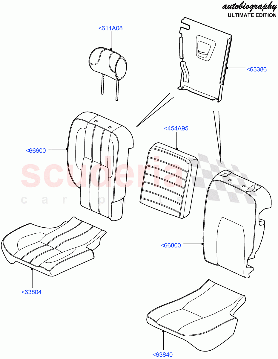 Rear Seat Covers(Autobiography Ultimate Edition)((V)FROMBA344356) of Land Rover Land Rover Range Rover (2010-2012) [5.0 OHC SGDI SC V8 Petrol]