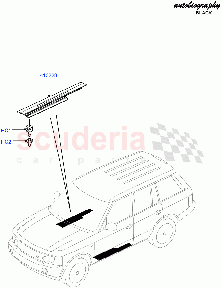 Side Trim(Autobiography Black LE)((V)FROMAA313069) of Land Rover Land Rover Range Rover (2010-2012) [4.4 DOHC Diesel V8 DITC]