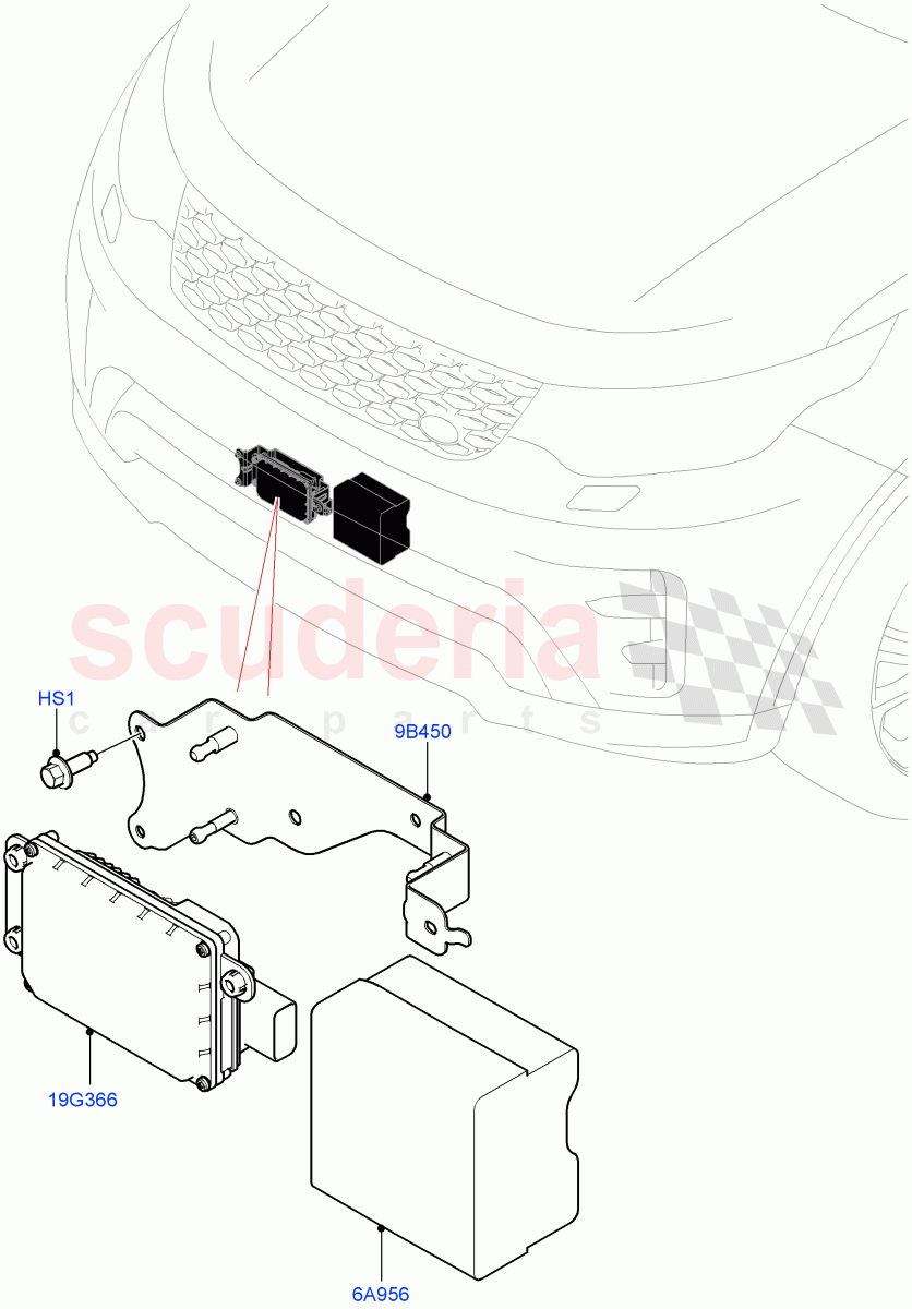 Speed Control(Solihull Plant Build)(2.0L I4 DSL MID DOHC AJ200,Adaptive Speed Control+Queue Assist,2.0L I4 DSL HIGH DOHC AJ200,ACC + Stop/go,ACC + Adaptive Lane Control)((V)FROMHA000001) of Land Rover Land Rover Discovery 5 (2017+) [2.0 Turbo Diesel]