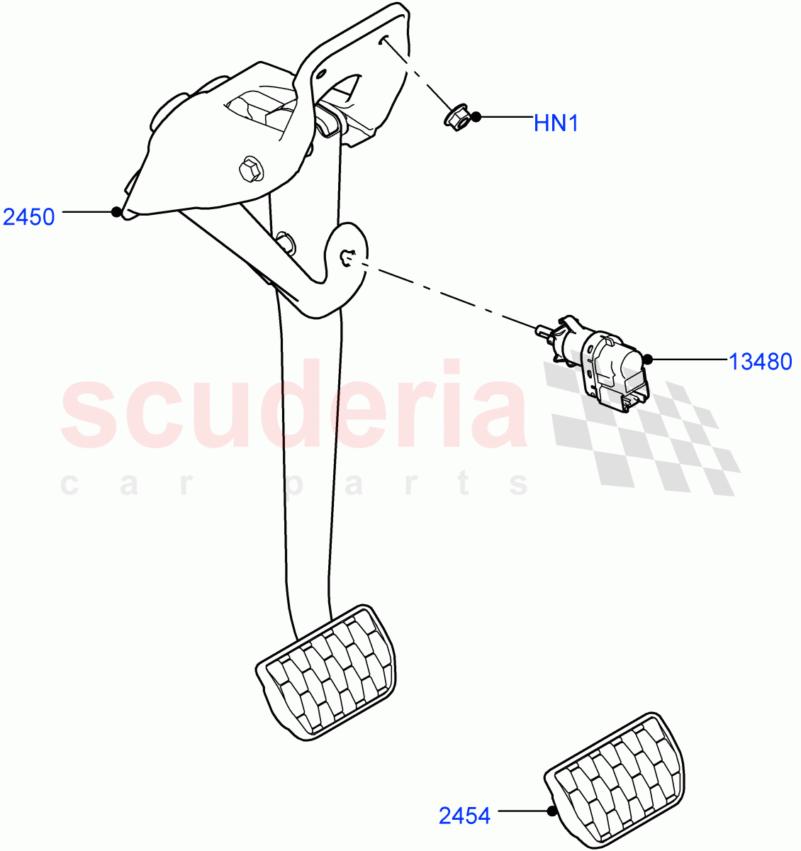 Brake And Clutch Controls((V)TOLA999999) of Land Rover Land Rover Range Rover Velar (2017+) [3.0 Diesel 24V DOHC TC]