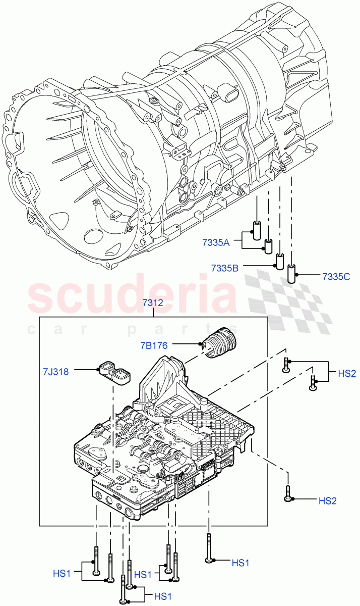 Valve Body - Main Control & Servo's(3.0 V6 Diesel,6 Speed Auto Transmission ZF 6HP28,5.0L OHC SGDI SC V8 Petrol - AJ133,5.0L OHC SGDI NA V8 Petrol - AJ133)((V)FROMAA000001) of Land Rover Land Rover Discovery 4 (2010-2016) [5.0 OHC SGDI NA V8 Petrol]