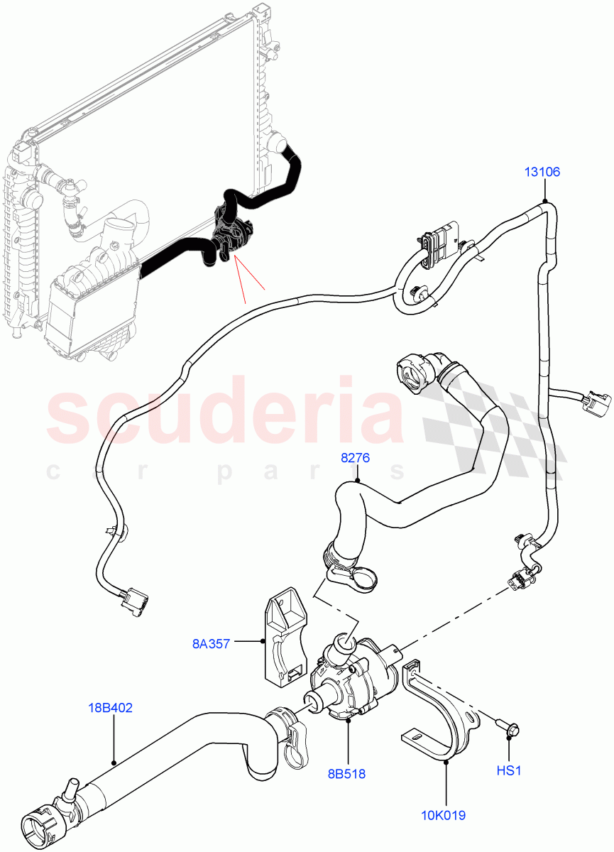 Water Pump (Auxiliary Unit) (2.0L AJ21D4 Diesel Mid, Halewood (UK)) ((V) FROMMH000001) of Land Rover Land Rover Discovery Sport (2015+) [2.0 Turbo Diesel AJ21D4]