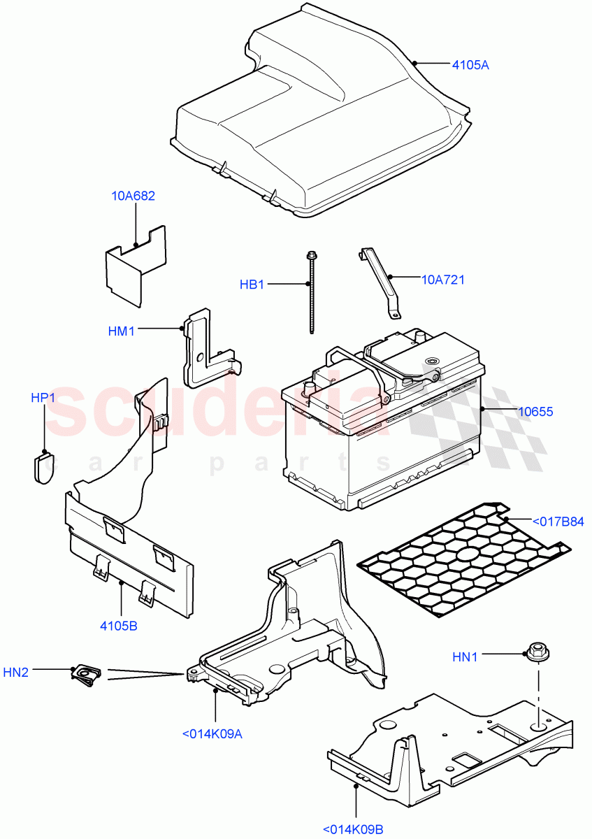 Battery And Mountings((V)FROMAA000001) of Land Rover Land Rover Range Rover Sport (2010-2013) [3.6 V8 32V DOHC EFI Diesel]