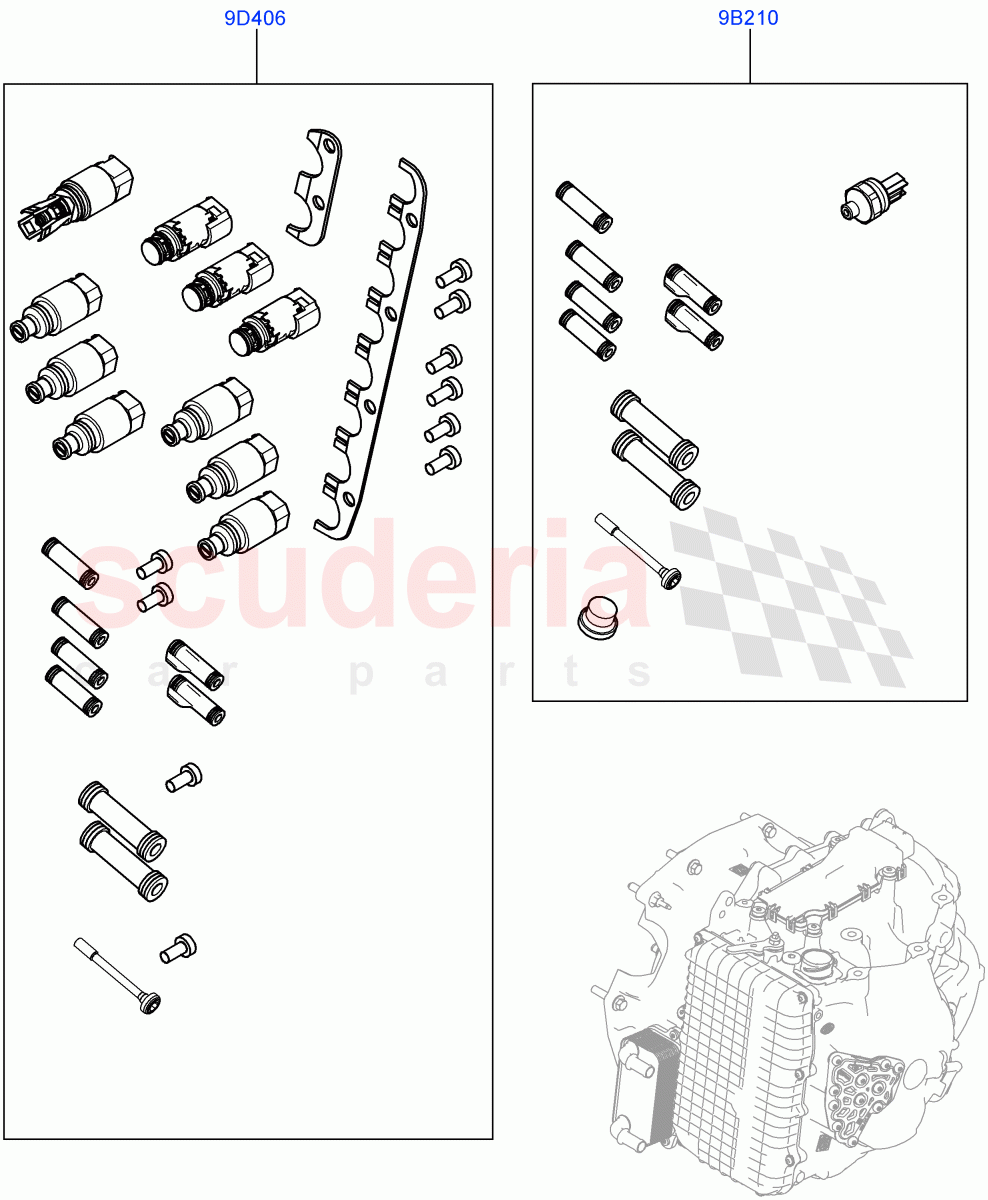 Valve Body - Main Control & Servo's(2.0L 16V TIVCT T/C 240PS Petrol,9 Speed Auto AWD,Itatiaia (Brazil))((V)FROMGT000001) of Land Rover Land Rover Range Rover Evoque (2012-2018) [2.0 Turbo Petrol GTDI]