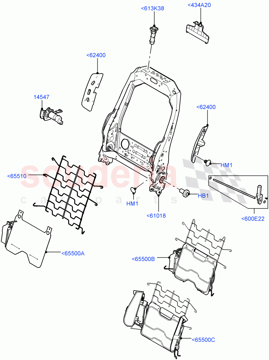 Front Seat Back(Changsu (China))((V)FROMFG000001) of Land Rover Land Rover Discovery Sport (2015+) [1.5 I3 Turbo Petrol AJ20P3]