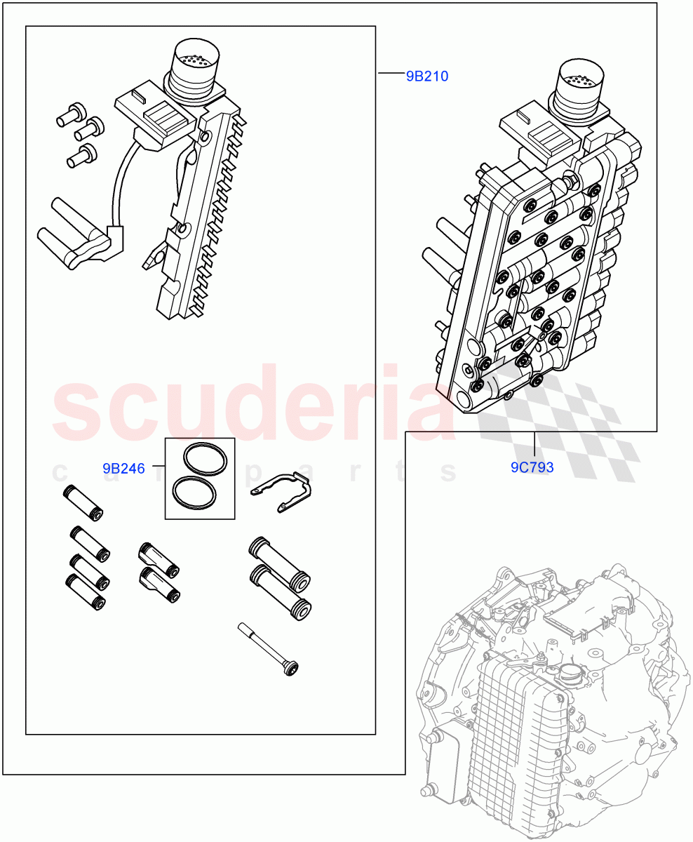 Valve Body - Main Control & Servo's(Hydraulic Control Unit Kit)(9 Speed Auto Trans 9HP50,Halewood (UK)) of Land Rover Land Rover Range Rover Evoque (2019+) [2.0 Turbo Diesel AJ21D4]