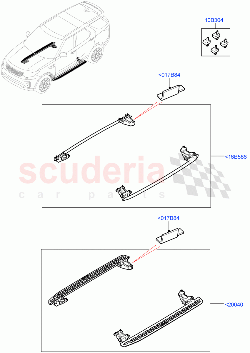 Side Steps And Tubes(Solihull Plant Build, Nitra Plant Build) of Land Rover Land Rover Discovery 5 (2017+) [2.0 Turbo Petrol AJ200P]