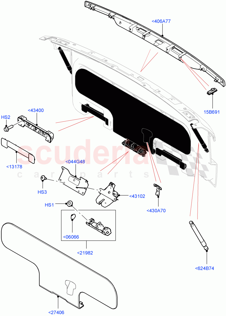 Luggage Compartment Door(2 Door Convertible,Halewood (UK)) of Land Rover Land Rover Range Rover Evoque (2012-2018) [2.0 Turbo Petrol AJ200P]