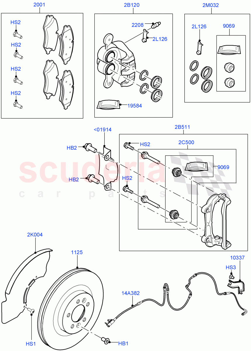 Front Brake Discs And Calipers(Front Disc And Caliper Size 18,Disc And Caliper Size-Frt 18/RR 18)((V)FROMJA000001) of Land Rover Land Rover Range Rover (2012-2021) [2.0 Turbo Petrol AJ200P]