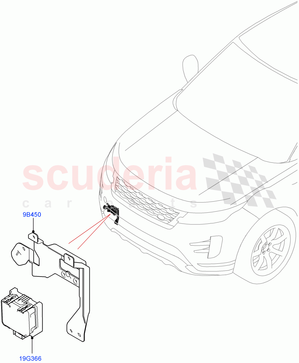 Speed Control(2.0L AJ20D4 Diesel Mid PTA,Halewood (UK),ACC + Adaptive Lane Control,2.0L AJ20D4 Diesel High PTA,ACC + Stop/go,2.0L AJ20D4 Diesel LF PTA)((V)TOLH999999) of Land Rover Land Rover Range Rover Evoque (2019+) [2.0 Turbo Diesel]