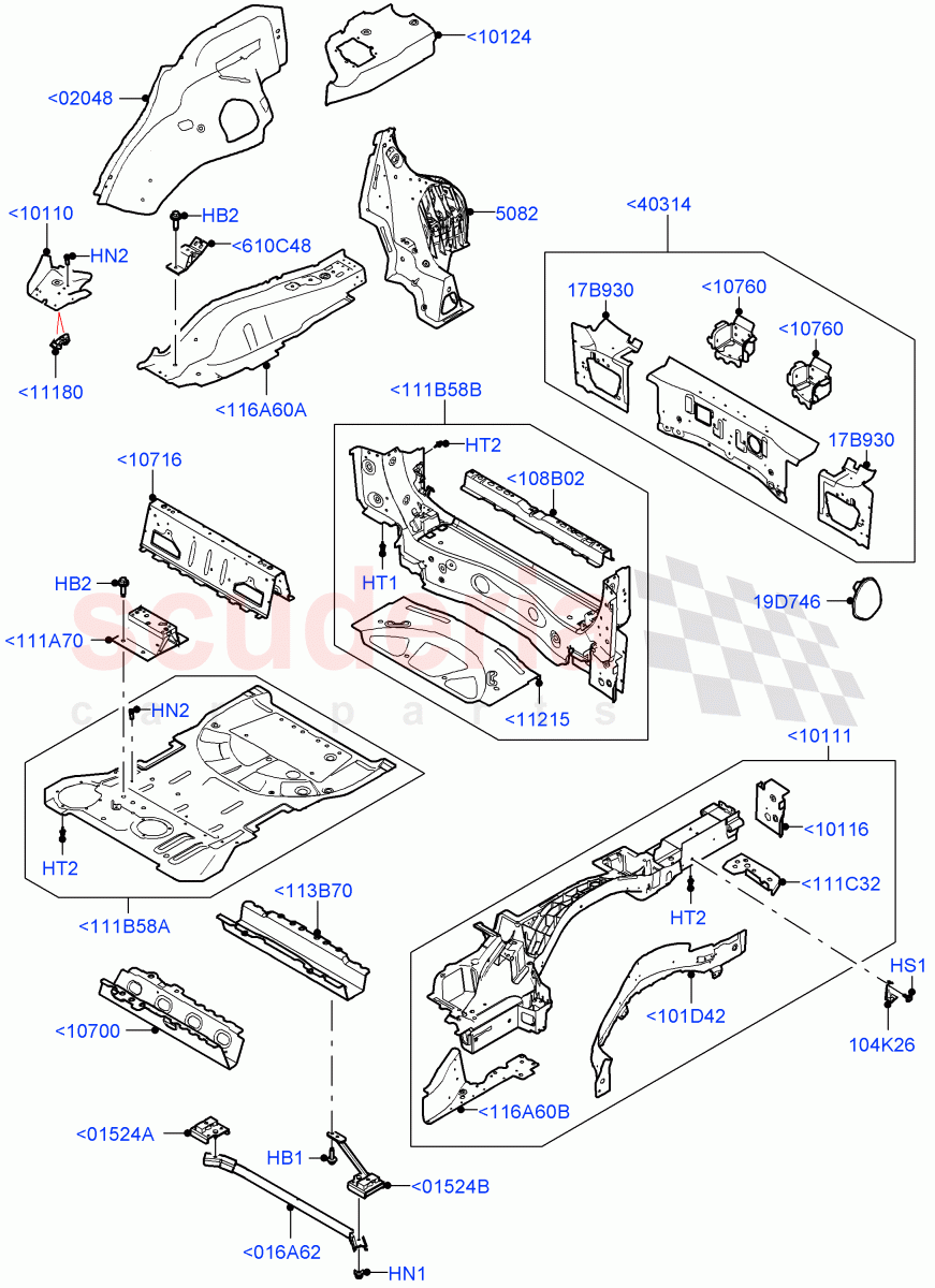 Floor Pan - Centre And Rear of Land Rover Land Rover Range Rover (2022+) [3.0 I6 Turbo Diesel AJ20D6]