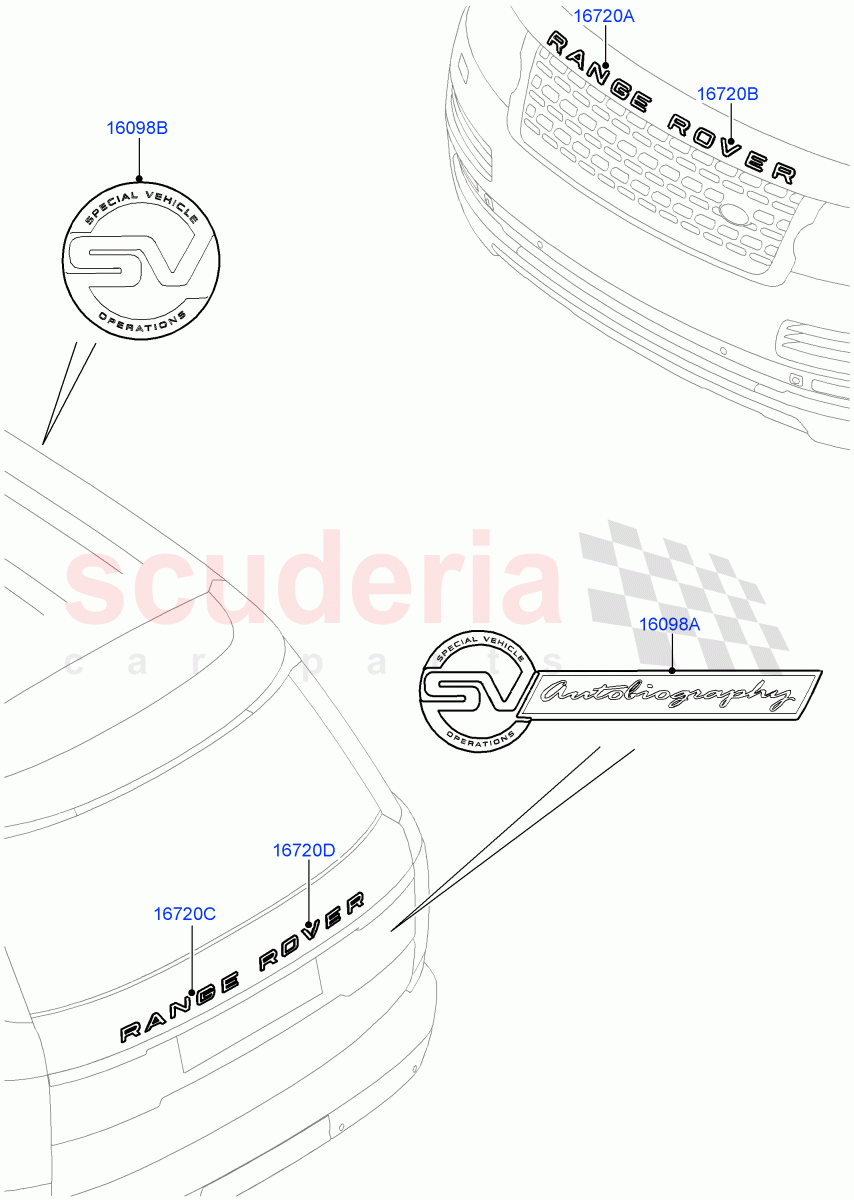 Name Plates(Autobiography Black / SV Autobiography)(Limited Package,Less Version Package)((V)FROMGA000001) of Land Rover Land Rover Range Rover (2012-2021) [4.4 DOHC Diesel V8 DITC]