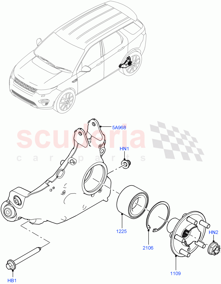 Rear Knuckle And Hub (Changsu (China)) ((V) FROMKG446857) of Land Rover Land Rover Discovery Sport (2015+) [1.5 I3 Turbo Petrol AJ20P3]