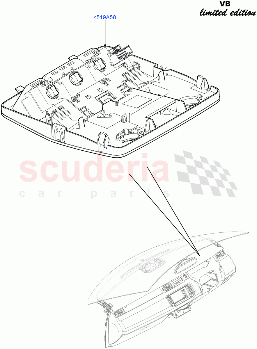 Console - Overhead(Victoria Beckham Limited Edition,Halewood (UK)) of Land Rover Land Rover Range Rover Evoque (2012-2018) [2.0 Turbo Petrol AJ200P]