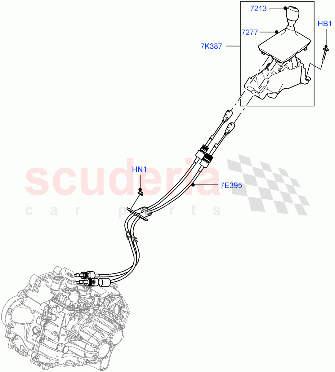 Gear Change Lever - Manual Trans(6 Speed Manual Trans-JLR M66 2WD,Halewood (UK),6 Speed Manual Trans M66 - AWD) of Land Rover Land Rover Discovery Sport (2015+) [2.0 Turbo Petrol AJ200P]