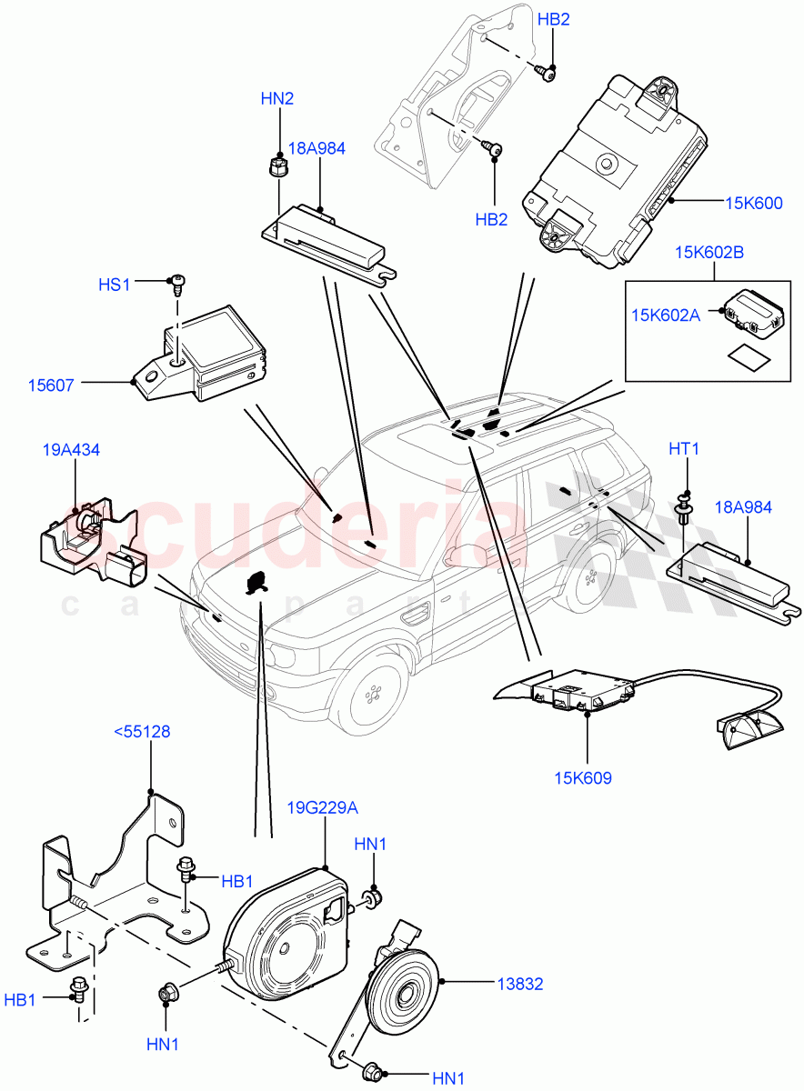 Anti-Theft Alarm Systems((V)FROMAA000001) of Land Rover Land Rover Range Rover Sport (2010-2013) [3.6 V8 32V DOHC EFI Diesel]