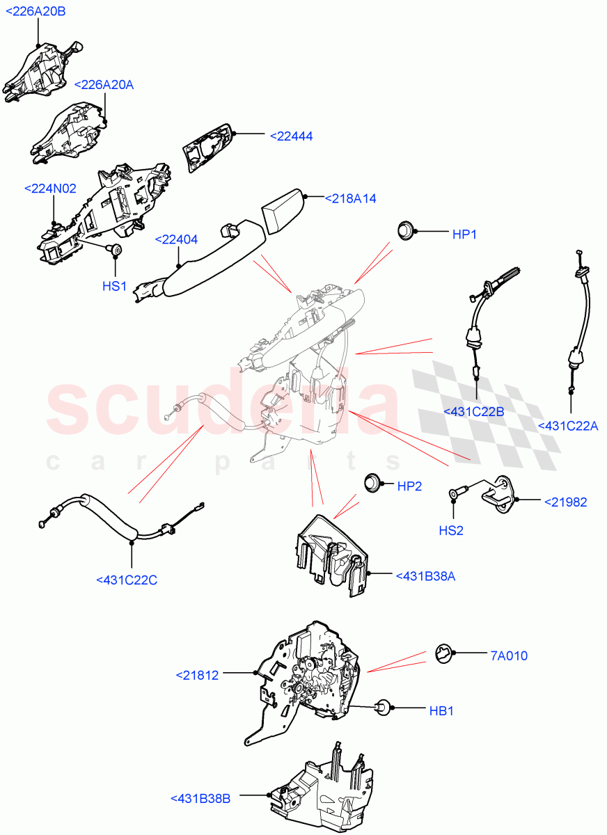Front Door Lock Controls (Changsu (China)) ((V) FROMFG000001) of Land Rover Land Rover Discovery Sport (2015+) [1.5 I3 Turbo Petrol AJ20P3]