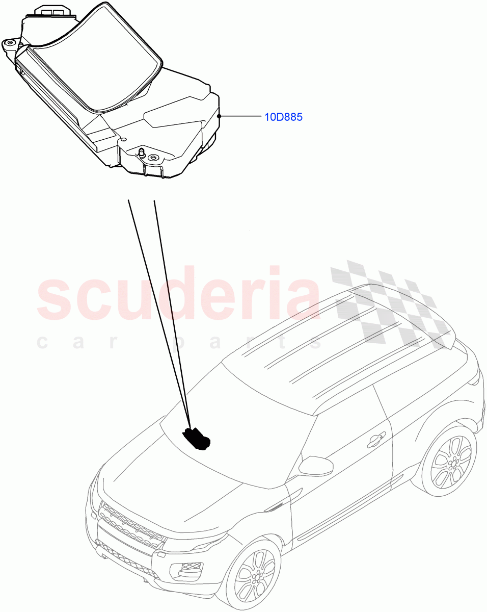 Head Up Display Module(Itatiaia (Brazil),Head Up Display)((V)FROMGT000001) of Land Rover Land Rover Range Rover Evoque (2012-2018) [2.0 Turbo Petrol GTDI]