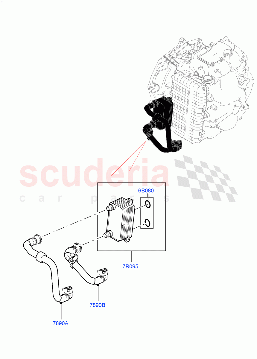 Transmission Cooling Systems(2.0L AJ20P4 Petrol High PTA,9 Speed Auto Trans 9HP50,Halewood (UK),Active Tranmission Warming,2.0L AJ20P4 Petrol Mid PTA) of Land Rover Land Rover Discovery Sport (2015+) [2.0 Turbo Petrol GTDI]