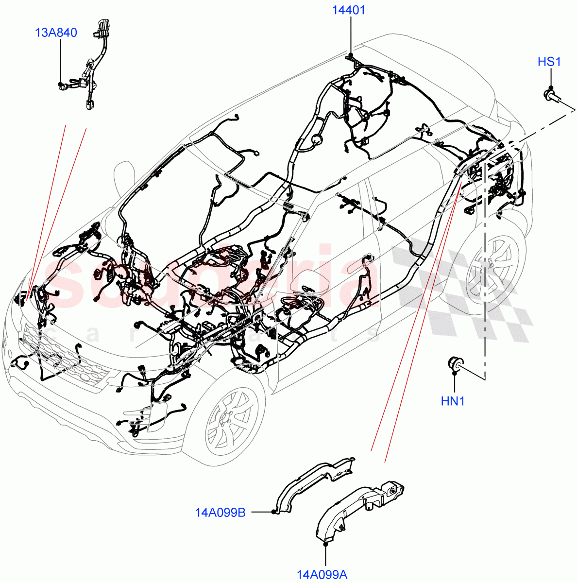 Main Harness(Changsu (China)) of Land Rover Land Rover Range Rover Evoque (2019+) [1.5 I3 Turbo Petrol AJ20P3]