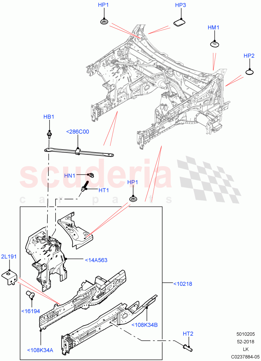 Front Panels, Aprons & Side Members(Reinforcement - Member) of Land Rover Land Rover Range Rover (2012-2021) [5.0 OHC SGDI NA V8 Petrol]