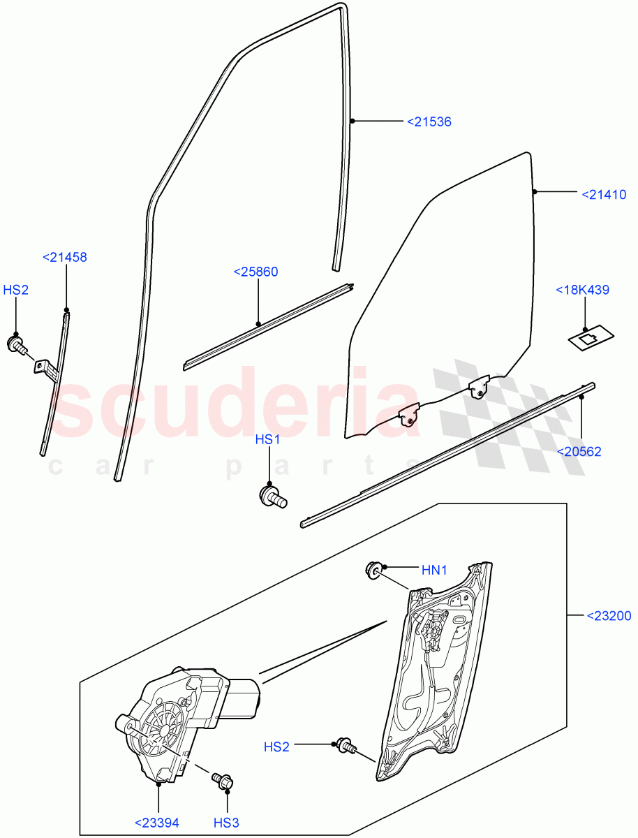 Front Door Glass & Window Controls ((V) FROMAA000001) of Land Rover Land Rover Range Rover Sport (2010-2013) [3.0 Diesel 24V DOHC TC]