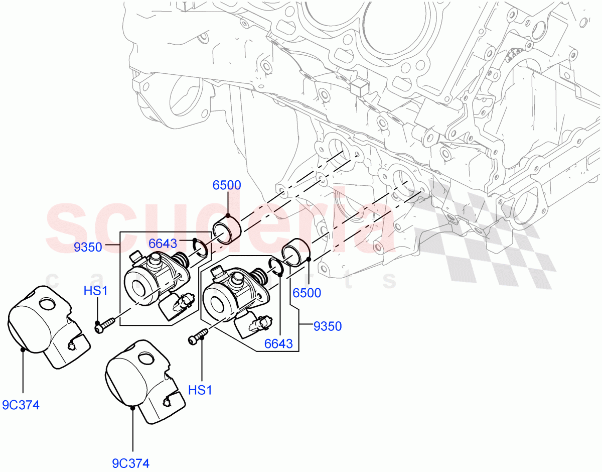 Fuel Injection Pump-Engine Mounted(Nitra Plant Build)(5.0 Petrol AJ133 DOHC CDA)((V)FROMM2000001) of Land Rover Land Rover Defender (2020+) [5.0 OHC SGDI SC V8 Petrol]