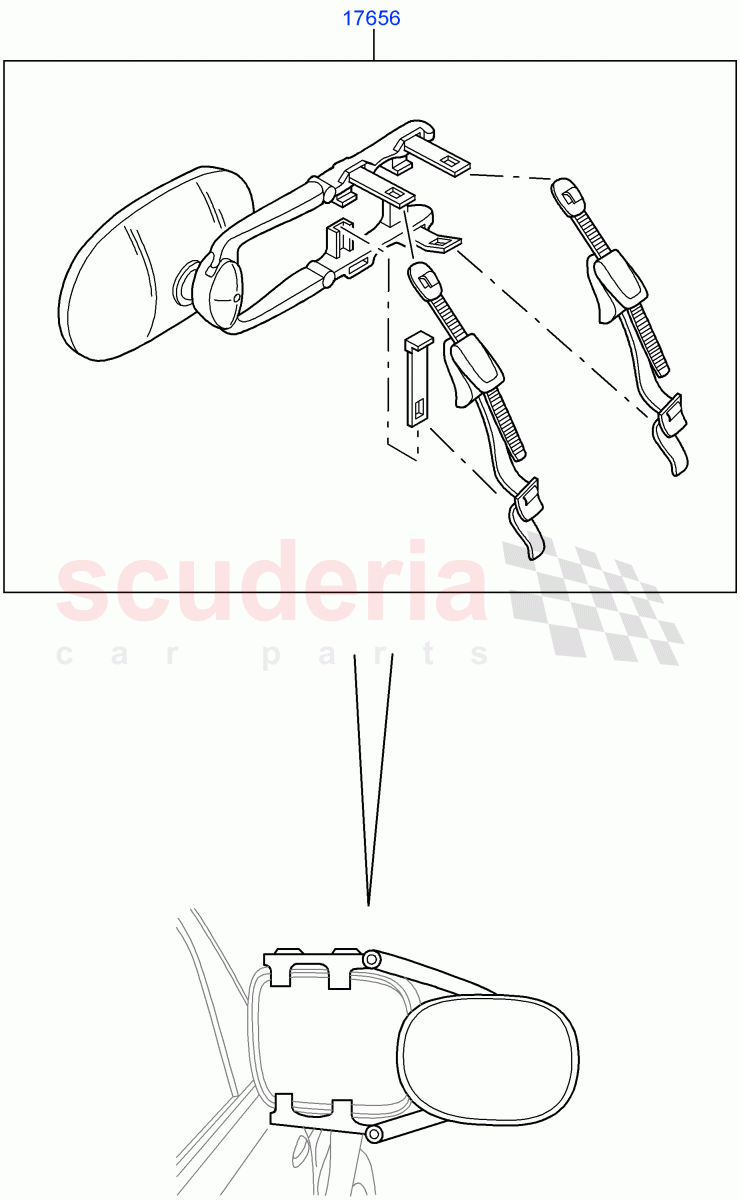 Exterior Rear View Mirror(Accessory)((V)FROMAA000001) of Land Rover Land Rover Range Rover (2010-2012) [5.0 OHC SGDI SC V8 Petrol]