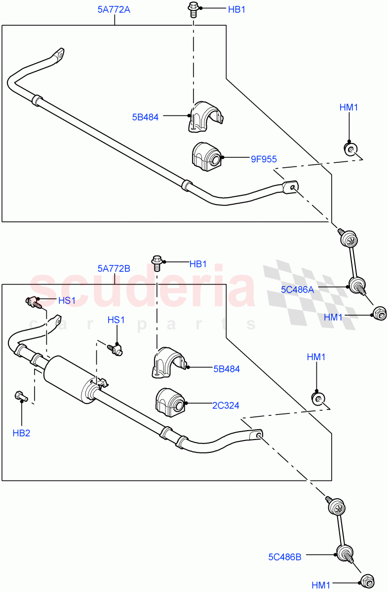 Rear Cross Member & Stabilizer Bar((V)FROMAA000001) of Land Rover Land Rover Range Rover Sport (2010-2013) [5.0 OHC SGDI SC V8 Petrol]