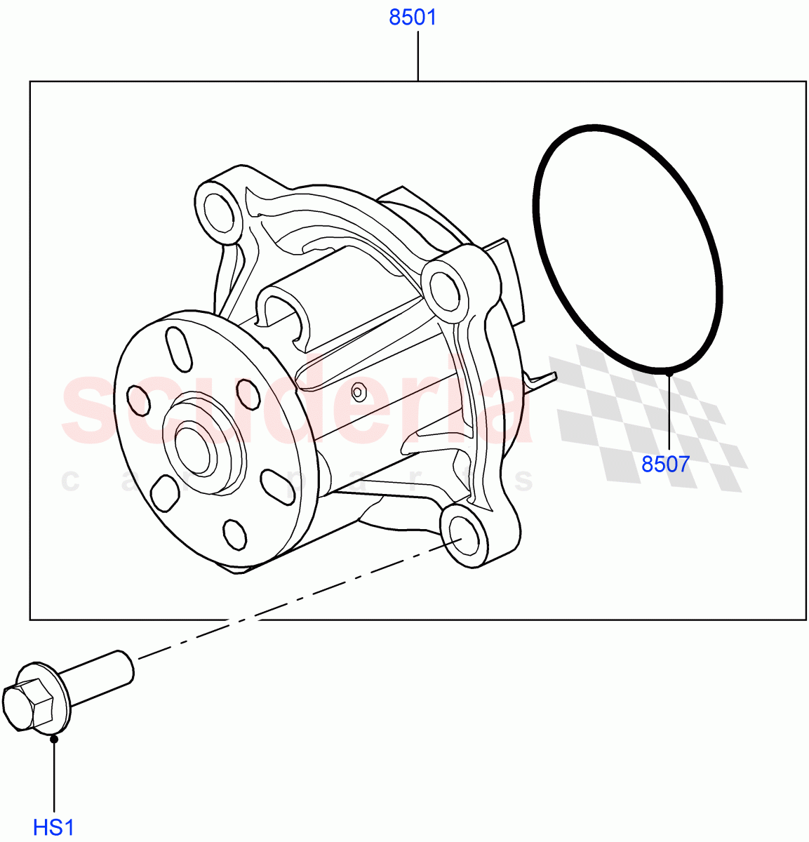 Water Pump(4.4L DOHC DITC V8 Diesel)((V)FROMBA000001) of Land Rover Land Rover Range Rover (2010-2012) [4.4 DOHC Diesel V8 DITC]