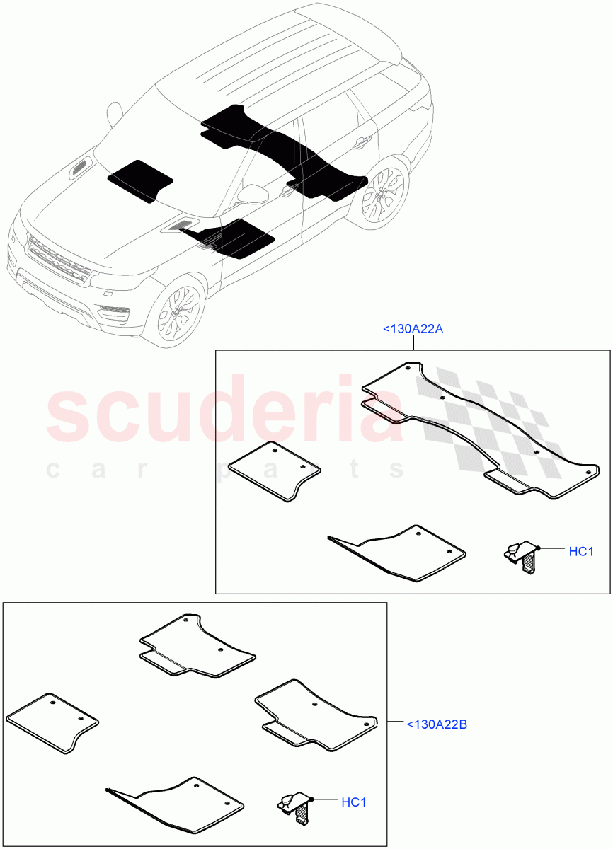 Floor Trim(Floor Mats) of Land Rover Land Rover Range Rover Sport (2014+) [2.0 Turbo Petrol GTDI]