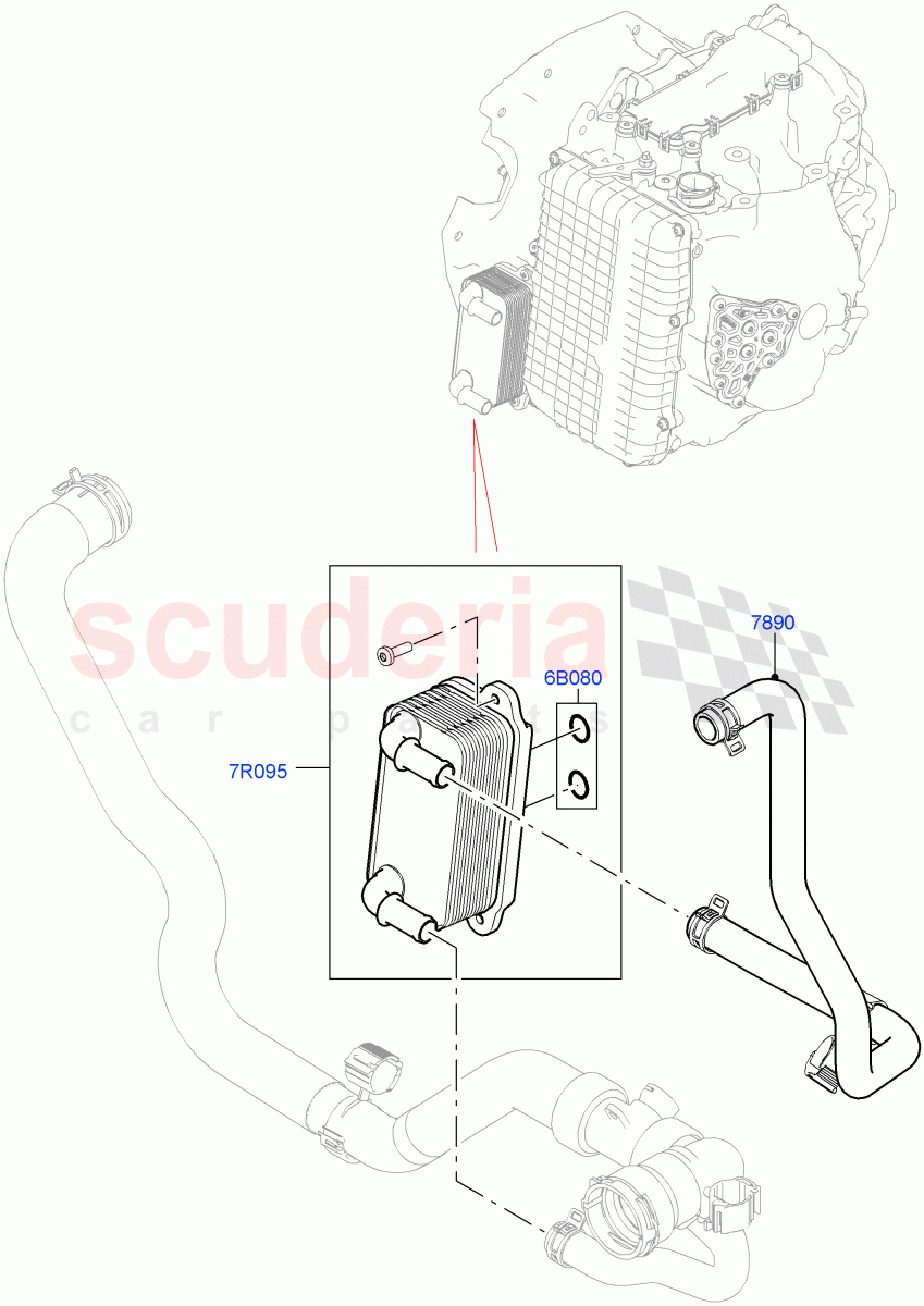 Transmission Cooling Systems(2.0L 16V TIVCT T/C 240PS Petrol,9 Speed Auto AWD,Halewood (UK),2.0L 16V TIVCT T/C Gen2 Petrol)((V)FROMEH000001) of Land Rover Land Rover Discovery Sport (2015+) [2.0 Turbo Diesel]