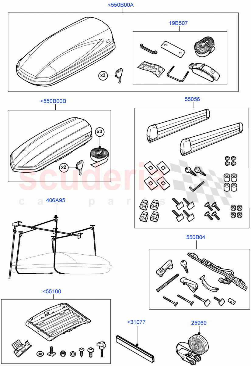 Carriers & Boxes(Roof Carriers, Accessory) of Land Rover Land Rover Range Rover (2012-2021) [4.4 DOHC Diesel V8 DITC]