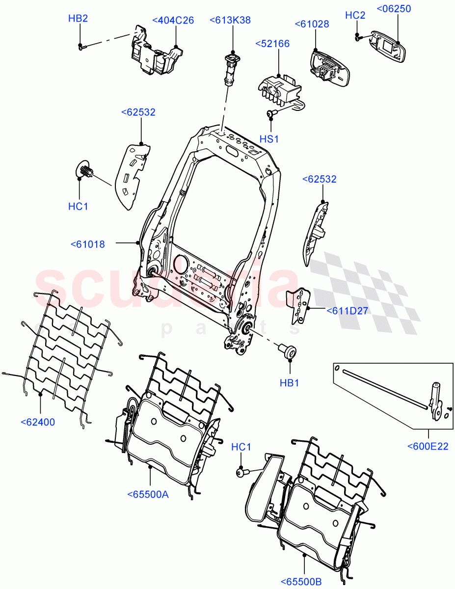 Front Seat Back(Side Seats)(Standard Wheelbase) of Land Rover Land Rover Defender (2020+) [2.0 Turbo Petrol AJ200P]