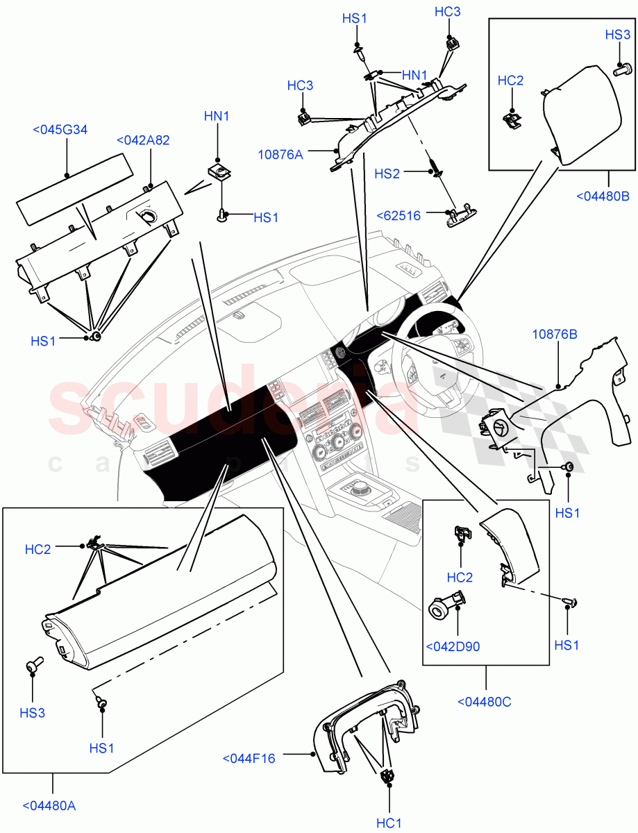 Instrument Panel(Centre, External)(Halewood (UK))((V)TOKH999999) of Land Rover Land Rover Discovery Sport (2015+) [2.2 Single Turbo Diesel]