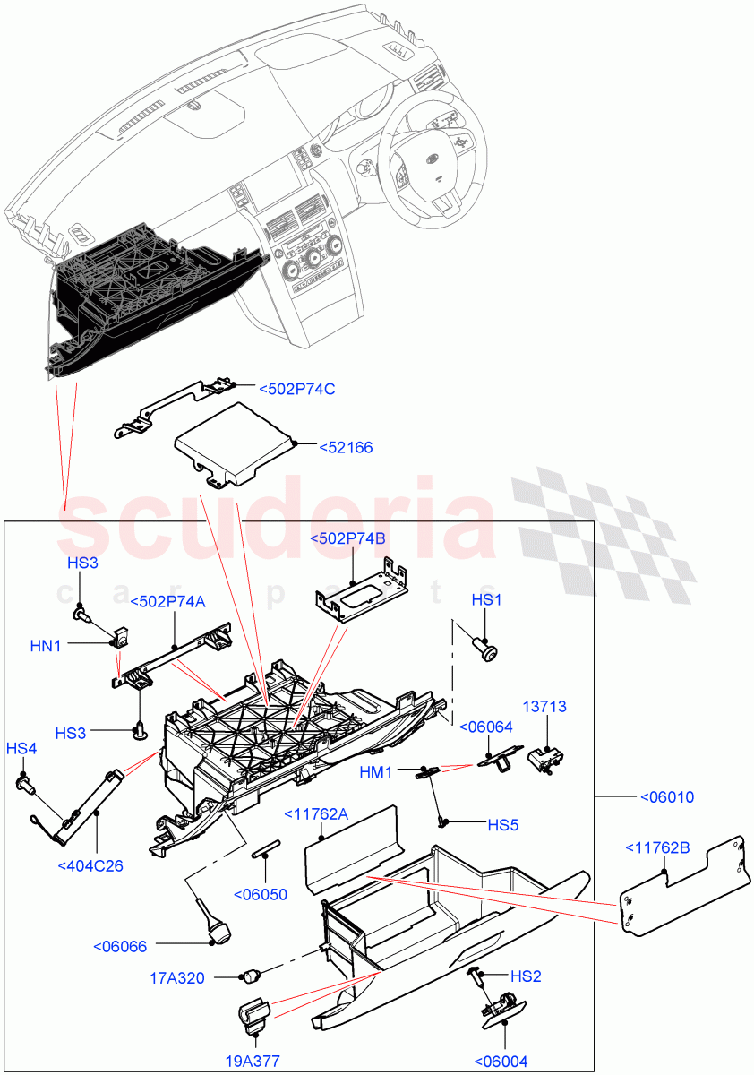 Glove Box(Halewood (UK)) of Land Rover Land Rover Discovery Sport (2015+) [2.0 Turbo Diesel]