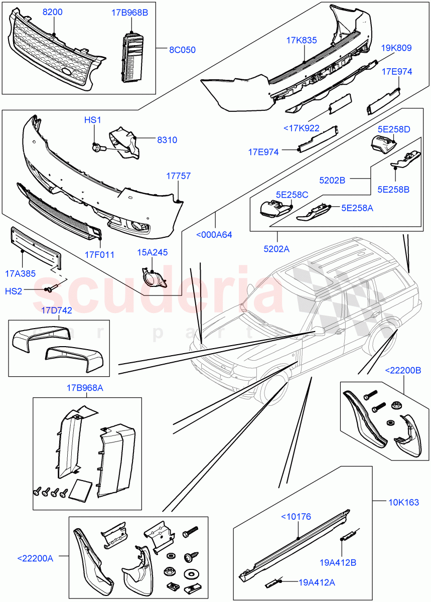 Complete Vehicle Body Dress Up Kits(Accessory)((V)FROMAA000001) of Land Rover Land Rover Range Rover (2010-2012) [4.4 DOHC Diesel V8 DITC]