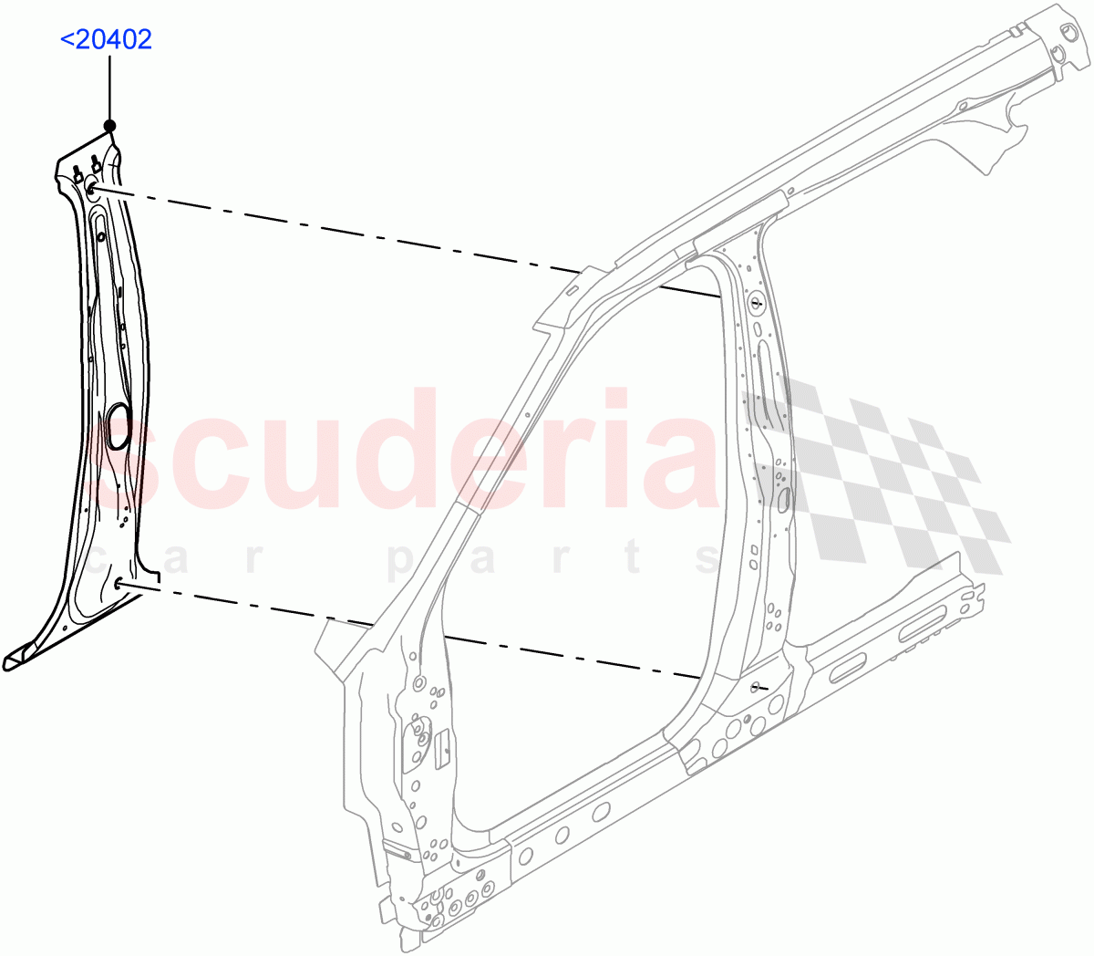 Side Panels - Inner(Inner - Front)(Halewood (UK)) of Land Rover Land Rover Range Rover Evoque (2019+) [1.5 I3 Turbo Petrol AJ20P3]