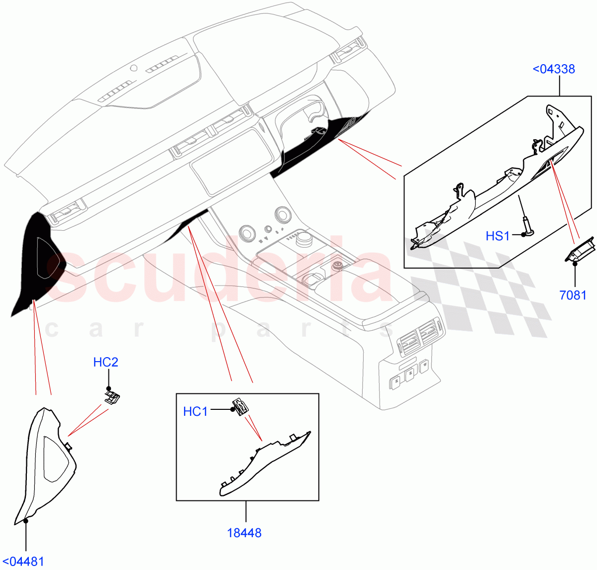 Instrument Panel(External Components, Lower) of Land Rover Land Rover Range Rover Velar (2017+) [2.0 Turbo Diesel]