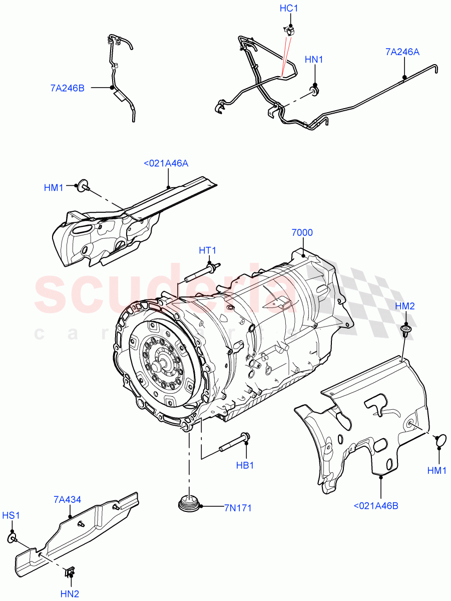 Auto Trans Assy & Speedometer Drive (3.0L AJ20D6 Diesel High, 8 Speed Auto Trans ZF 8HP76) of Land Rover Land Rover Range Rover (2022+) [3.0 I6 Turbo Diesel AJ20D6]