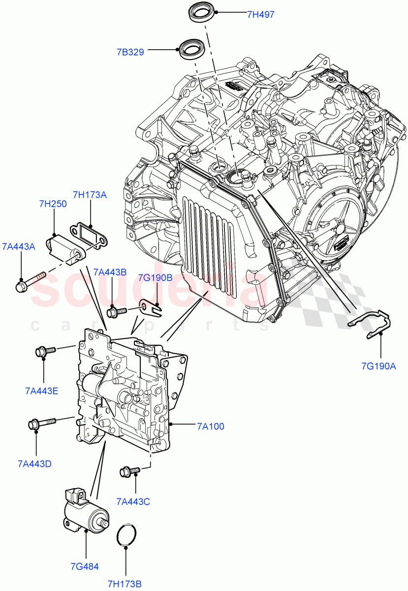 Valve Body - Main Control & Servo's(6 Speed Auto AWF21 AWD) of Land Rover Land Rover Range Rover Evoque (2012-2018) [2.0 Turbo Petrol GTDI]